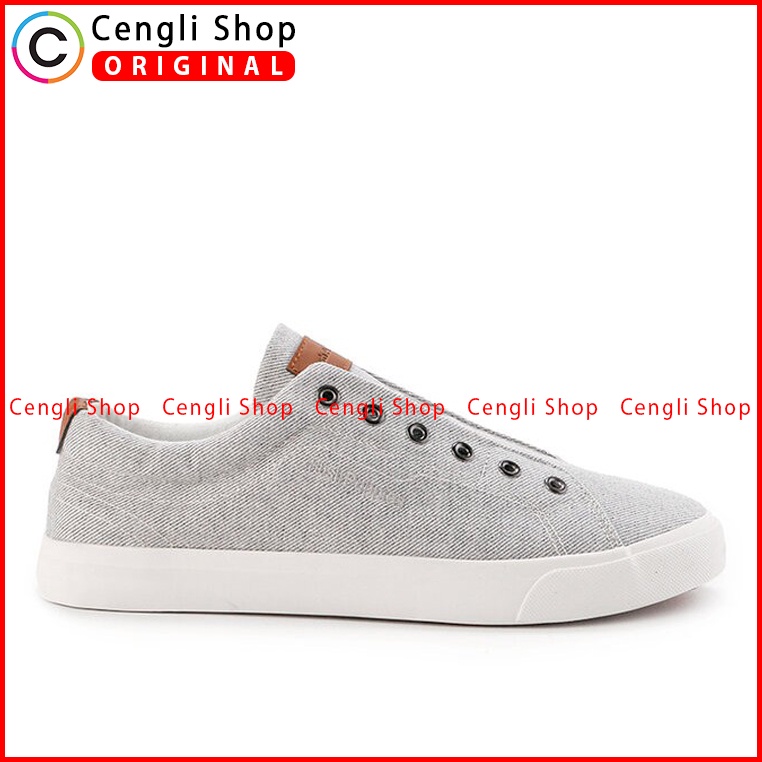 HM026 HUSH PUPPIES SEPATU SLIP ON PRIA ORIGINAL ASLI ORI ABU GREY