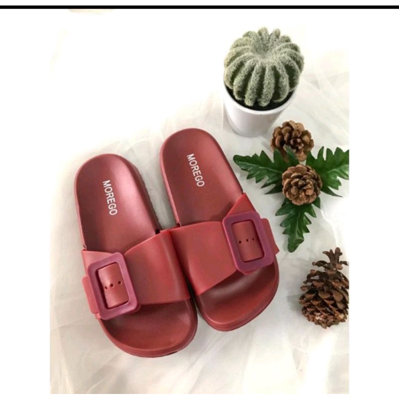 Sandal Slop Gesper Morego 3289W -1/Gesper LCR 2088-1-Maroon MGR