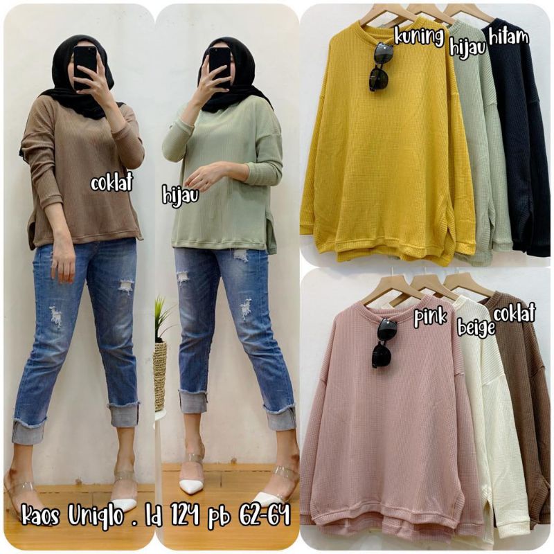 kaos uniqlo polos