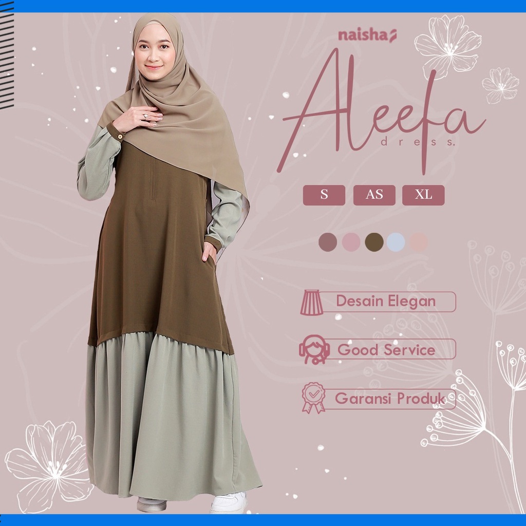 Aleefa Dress by Naishaofficial / Gamis Aleefa Naisha Hijrah