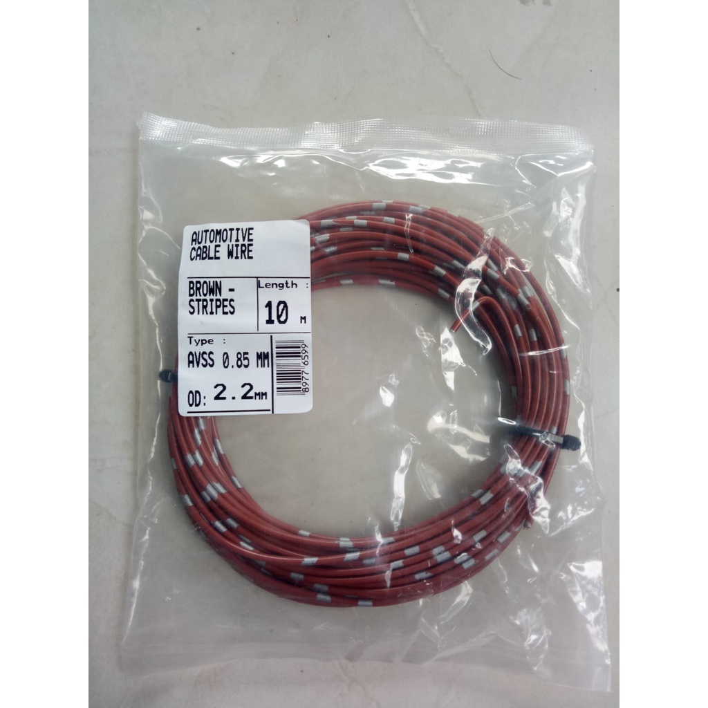 KABEL BINTIK 0.85 MM COKLAT / KABEL 0,85 MM SERABUT TEMBAGA BODY MOBIL