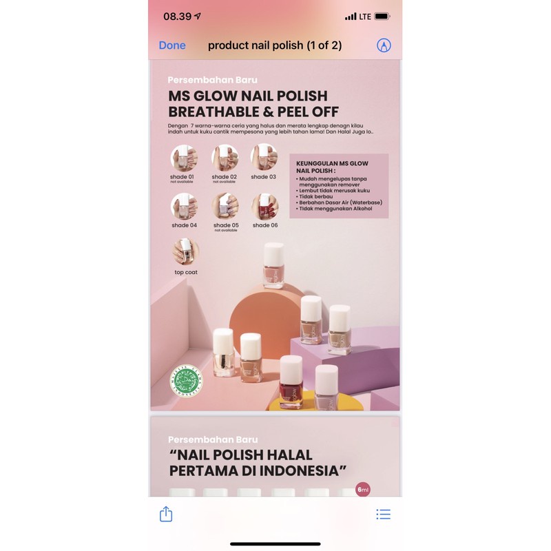 MS GLOW NAIL POLISH HALAL  Terbaru Original Asli Termurah