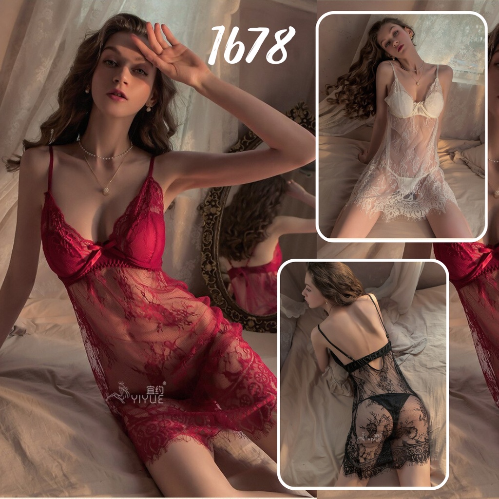 QQ1678 QQ1682 LINGERIE BABYDOLL with Gstring | Wire Bra / Kawat - Lingerie by Sexy Kisser