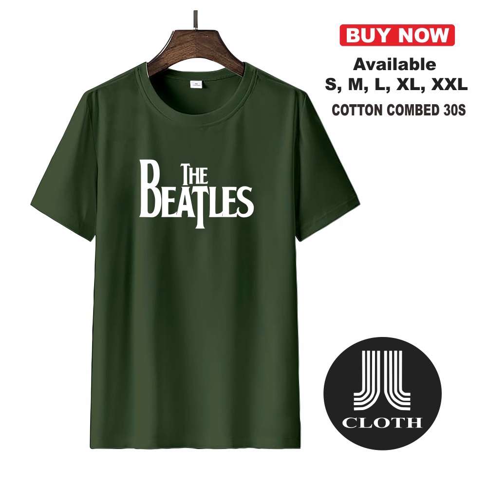 T-SHIRT BAJU KAOS DISTRO LOGO THE BEATLES COMBED 30S MURAH