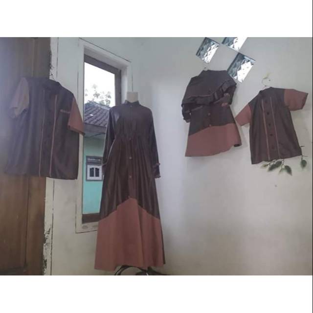 Open Pre Order Gamis set couple Bahan Toyobo import