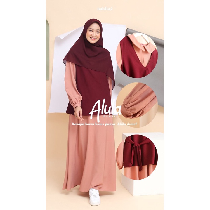 Gamis Alula Dress / Gamis Syar'i / Dress Syar'i Polos / Dress Remaja / Gamis Remaja / Gamis Muslim