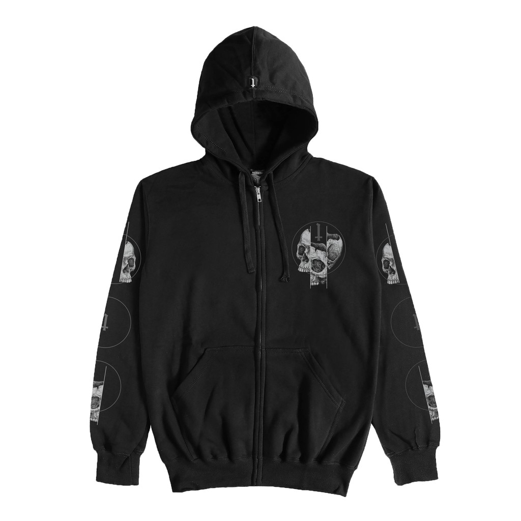 Heretic - Zip-up Hoodie - Broken Skull