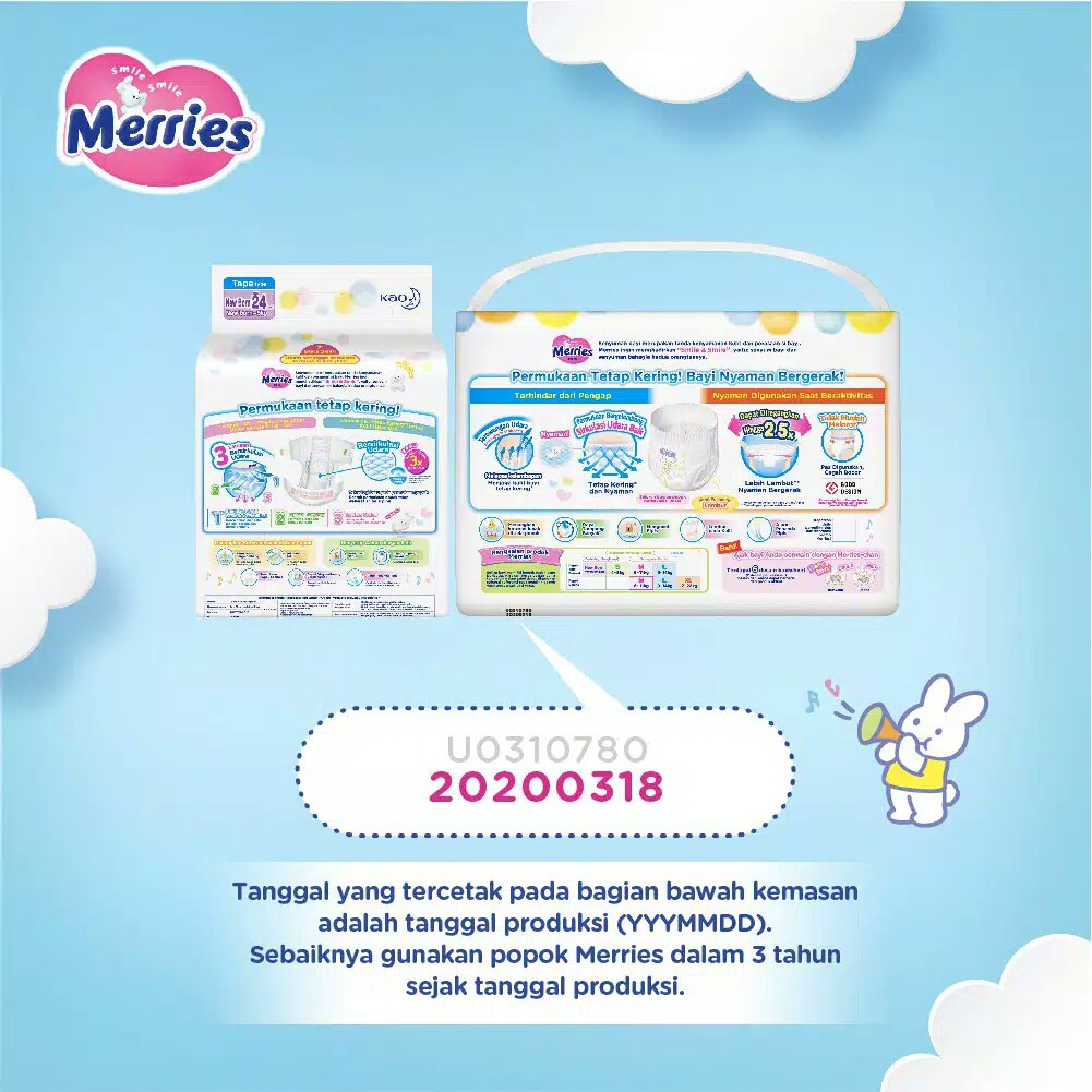 Merries Premium Popok Bayi Perekat NB 24