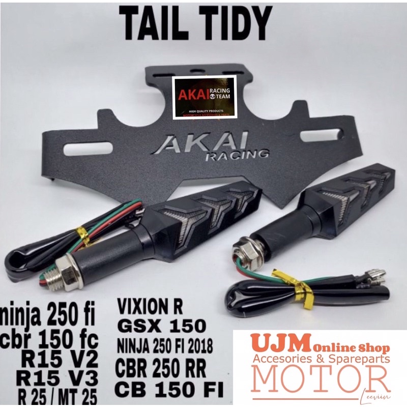 Tail tidy AKAI Racing + Sein Running D-150 Ready Cbr150r,Cb150r,R15 v3,R15 v2,Gsx,Ninja250,R25,Cbr250rr &amp; Motor Lain Nya