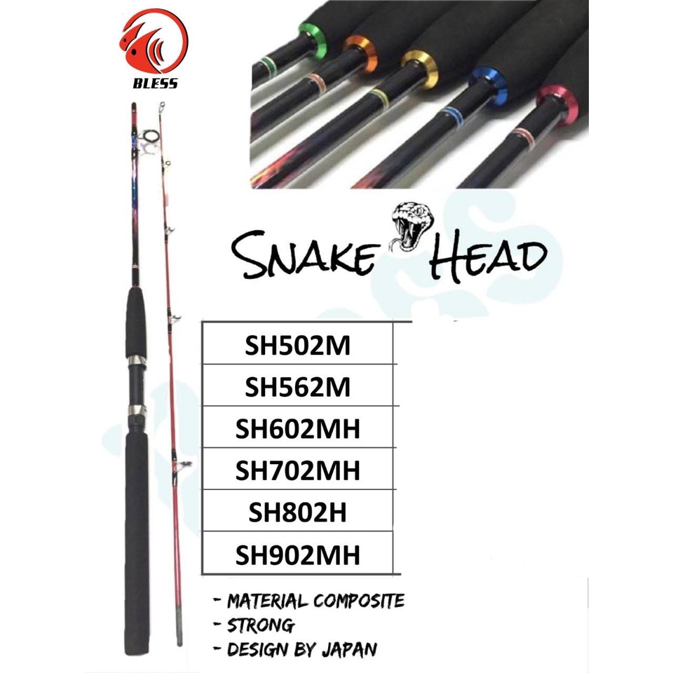 JORAN BLESS SNAKE HEAD hard // Fishing rod bless snake head hard