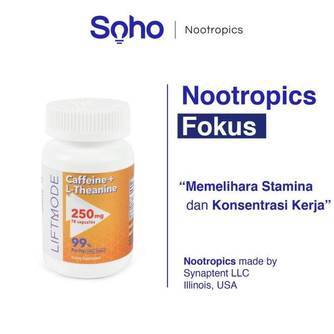 [Promo] Caffeine & L-Theanine - Vitamin & Suplemen Otak - Meningkatkan Fokus - Obat Obatan - Medicin