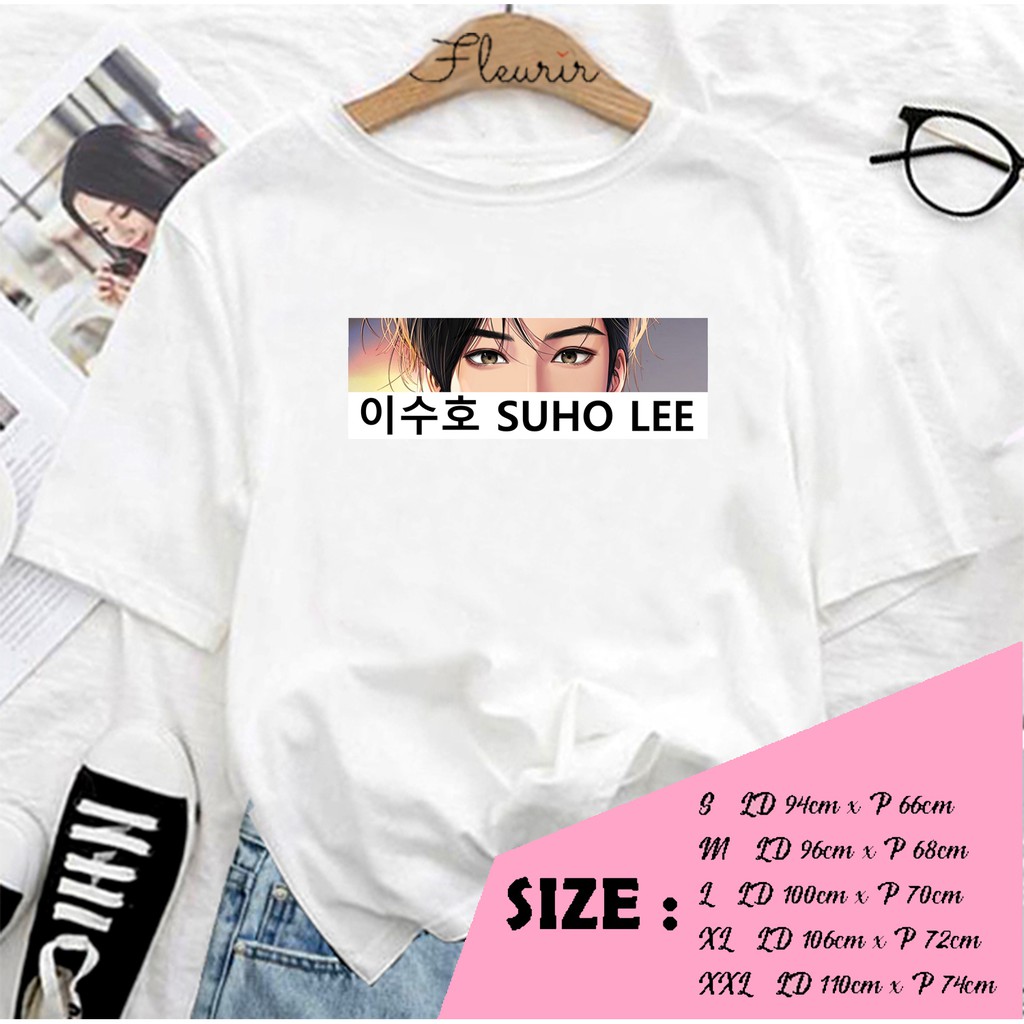 FLEURIR - SUHO EYES KAOS OVERSIZE KATUN KAOS WANITA DEWASA TUMBLR TEE UNISEX JUMBO