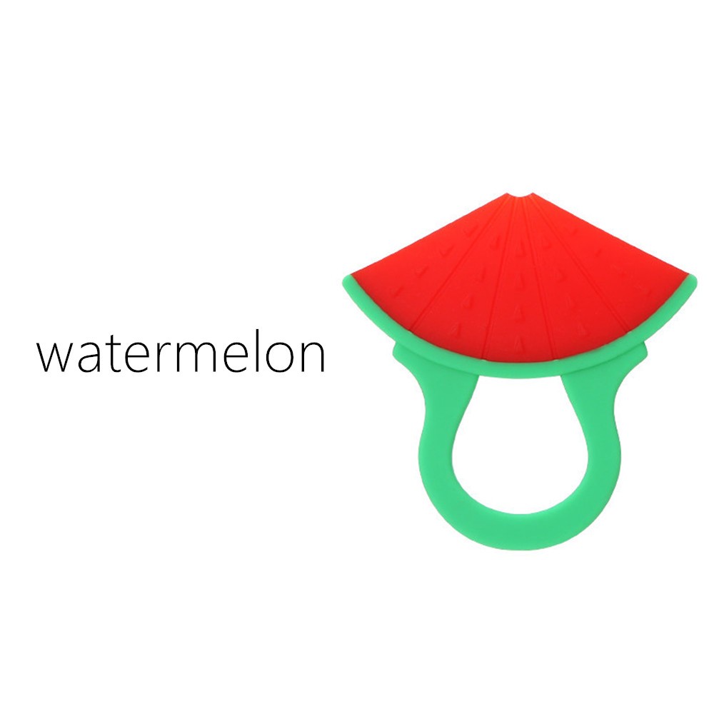 Baby Fruit Teether Gigitan Bayi Bentuk Buah / Mainan Bayi Bentuk Buah Silicone Anak Bayi-Teether Watermelon