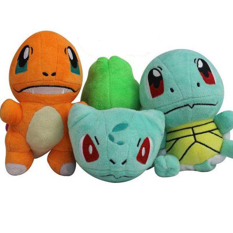 30cm Mainan Pokemon Go Pikachu Eevee Squirtle Plush Stuffed Toy Gifts Figure TV Version Boneka