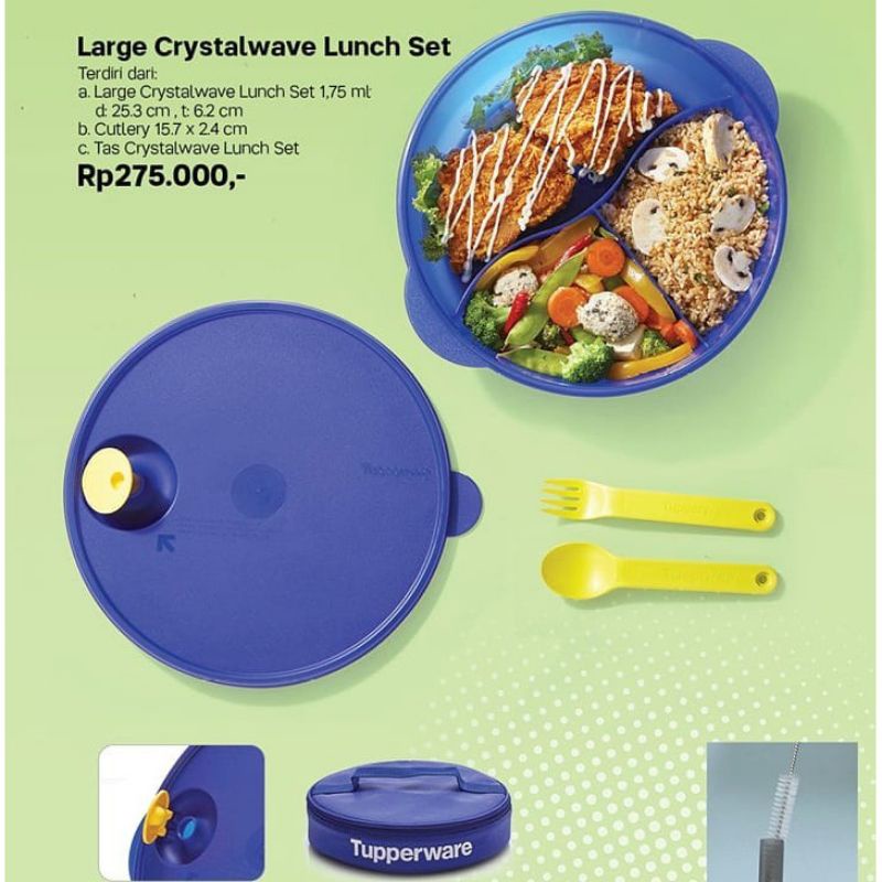 Tupperware Large Crystalwave Lunch Set CWL