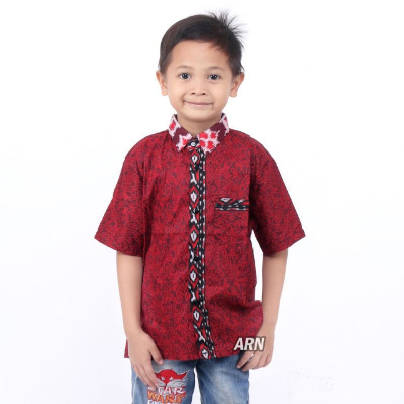 Kemeja Batik Anak - batik anak - baju batik anak laki laki umur 2-10 tahun hem batik anak-