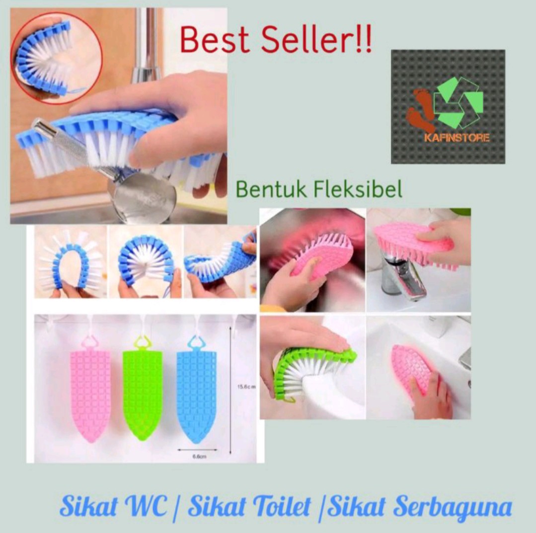 Sikat Wc / Sikat Toilet Fleksibel / Sikat Kamar Mandi Serbaguna/ Sikat Lantai