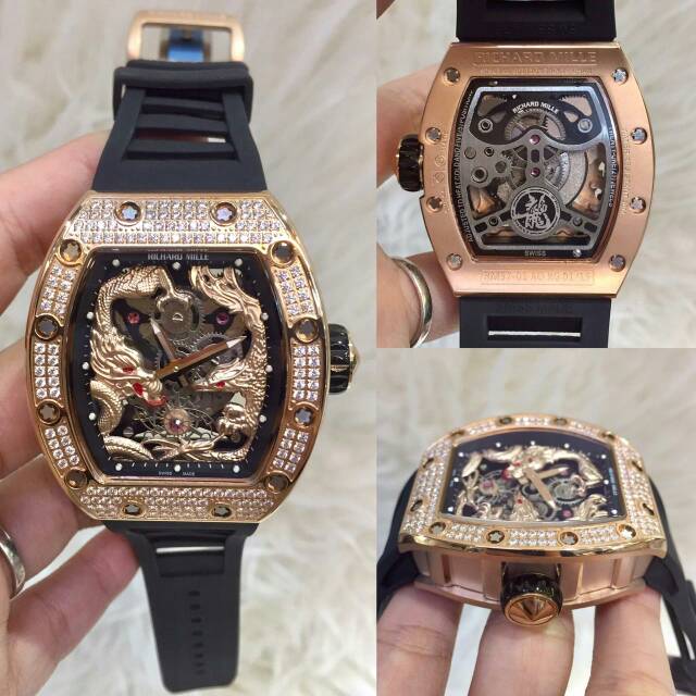 JAM TANGAN PRIA R*M DRAGON & PHOENIX AUTOMATIC ULTIMATE SWISS CLONE