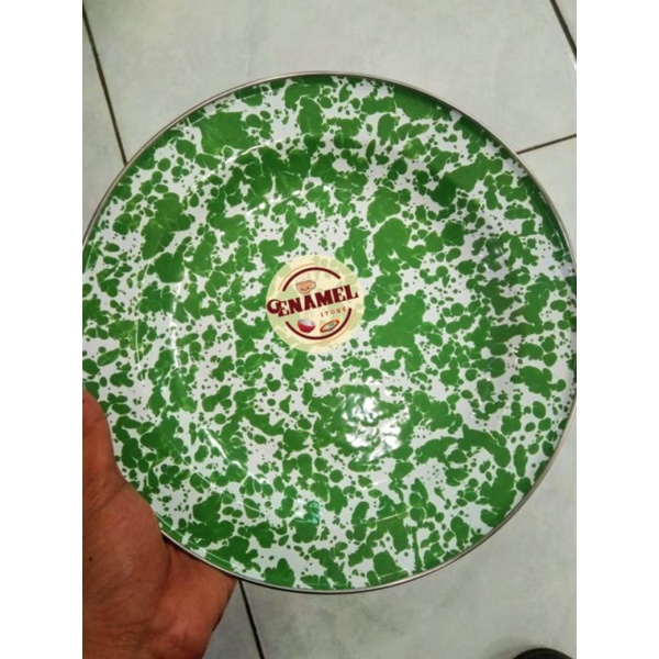 Piring Blirik 26cm Cekung Enamel Kedaung