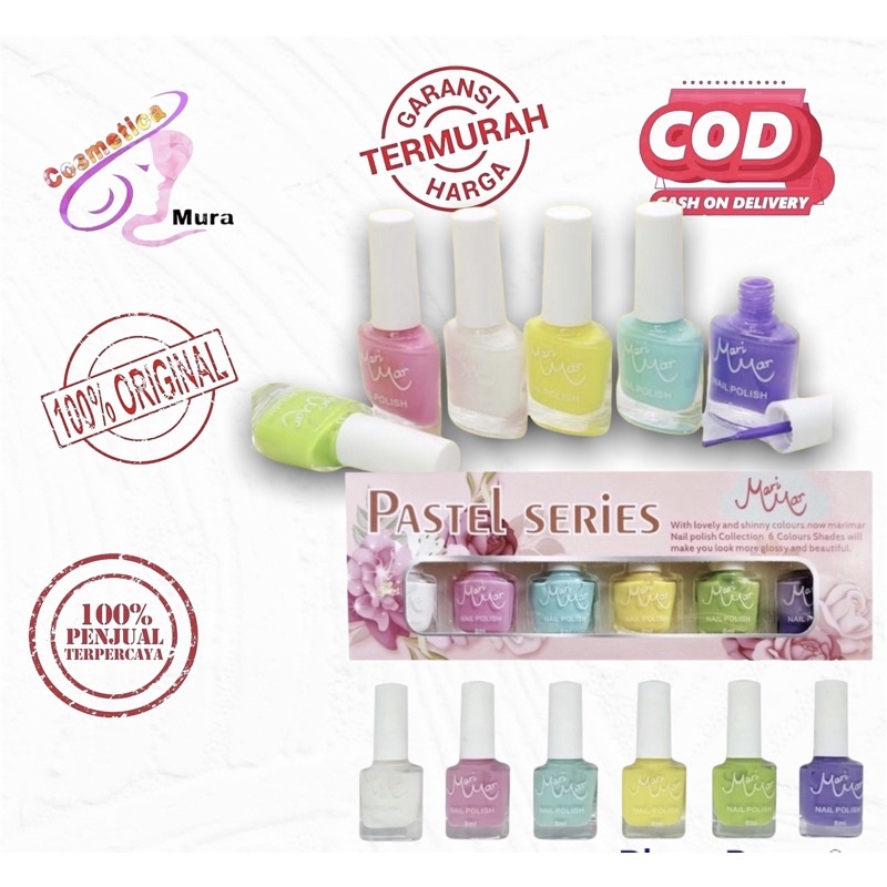 harga satuan - marimar kutek pastel warna warni series imut - kutek marimar pastel series