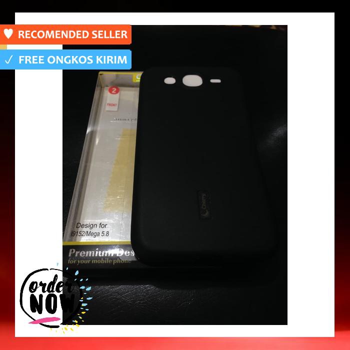 Cherry Silikon Jelly Case Samsung Galaxy Mega 5.8 I9150 / I9152 Hitam