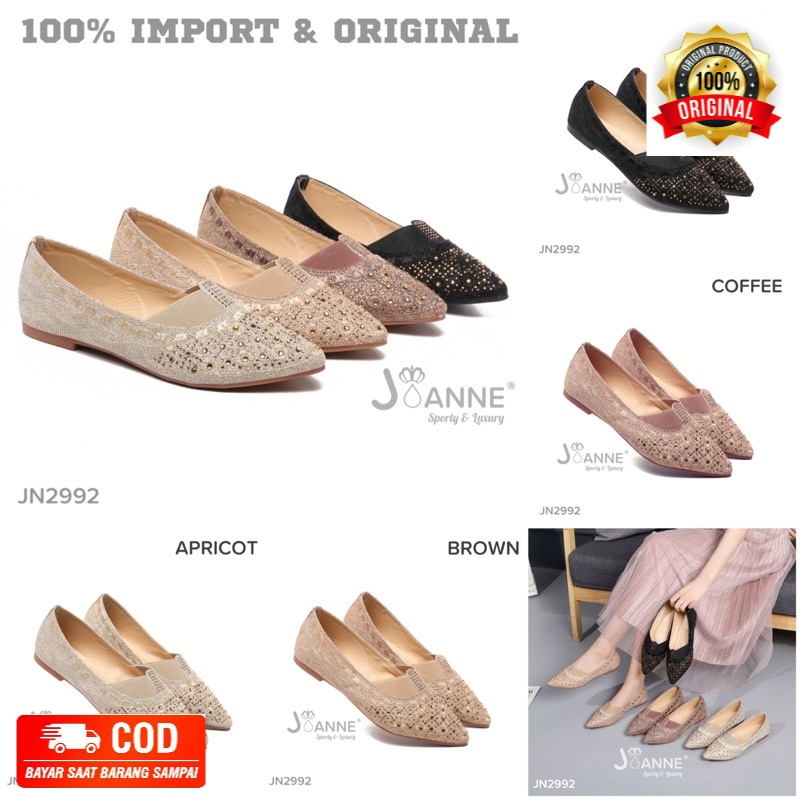 [ORIGINAL] JOANNE Flat Loafers Shoes Sepatu Wanita #JN2992