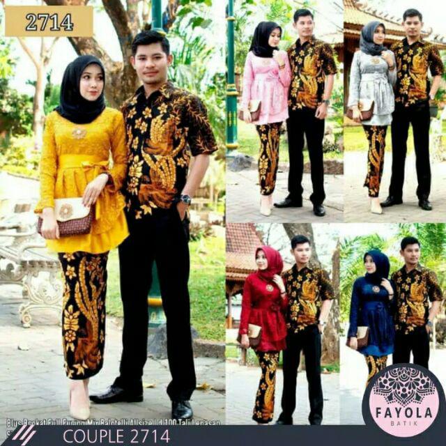 Batik Couple Brukat Tali Dewishinta Jeniska Pager Free Selendang