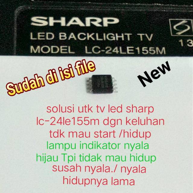 Ic eeprom eprom memory spi flash TV led sharp lc-24le155m