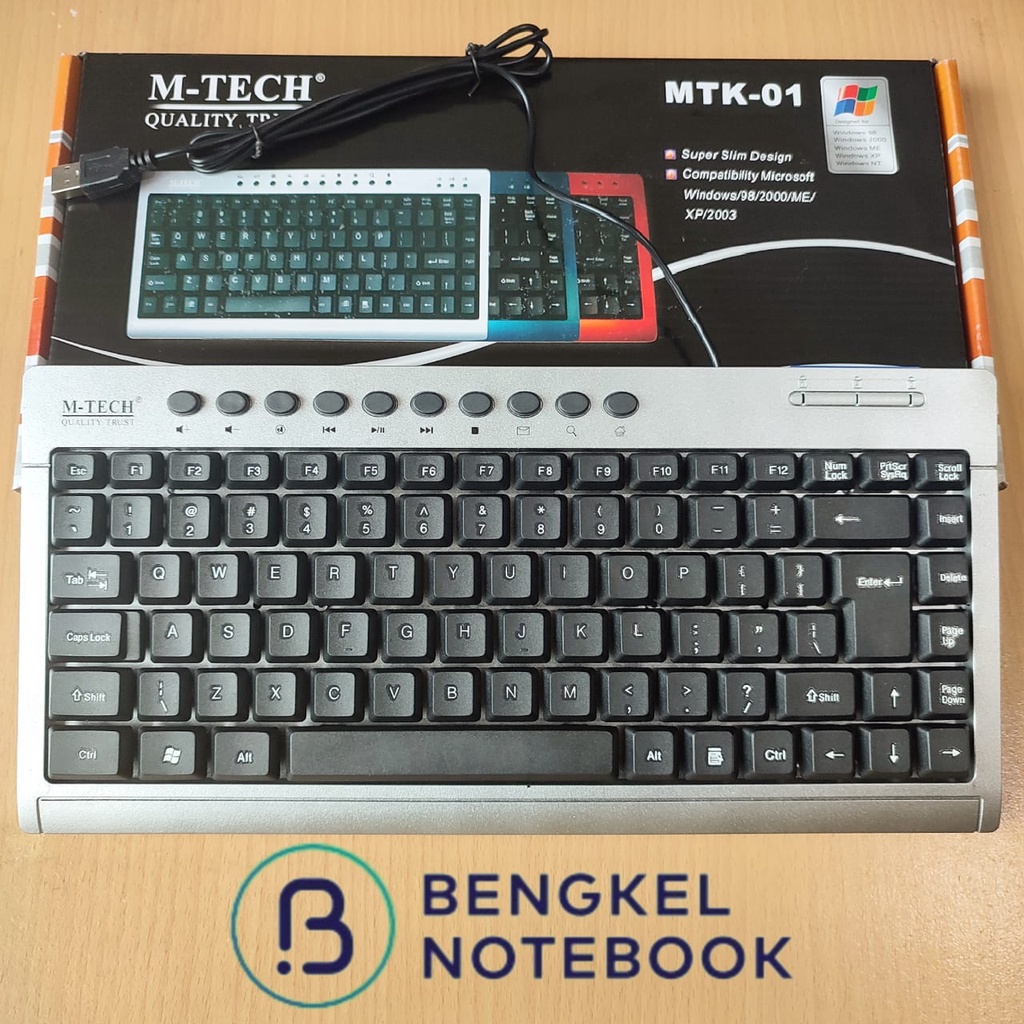 Keyboard PC USB Mini Komputer M-Tech Mtech MTK-01 Black