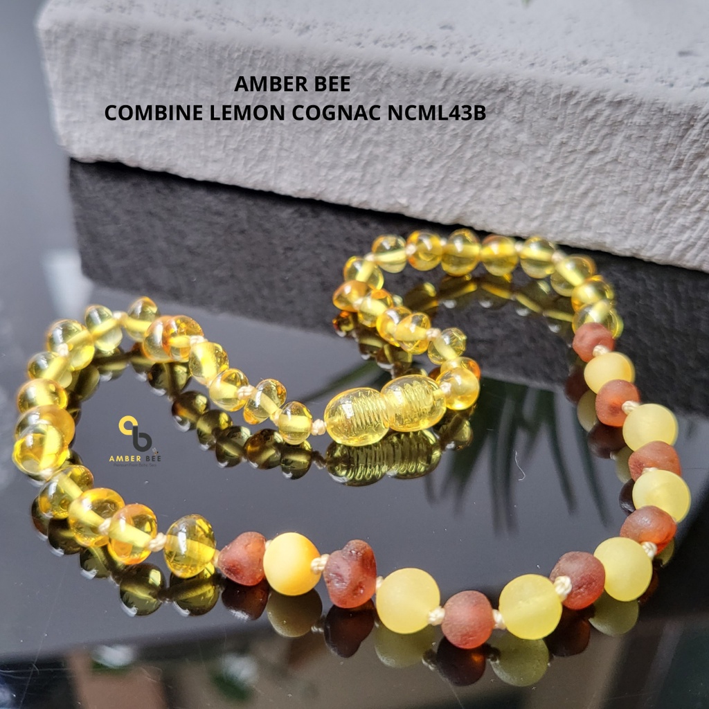 Kalung Amber Baltic Anak Premium Combine Lemon NCML43B By Amber Bee