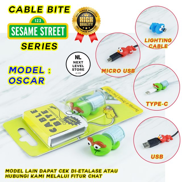 OSCAR Sesame Street Series Cable Bite Pelindung Kabel Protection