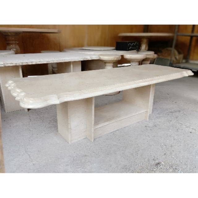 Meja Batu Marmer Untuk Ruang Tamu Teras dan Taman