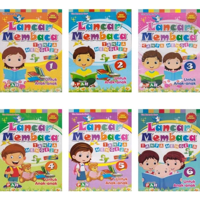 BUKU LANCAR MEMBACA TANPA MENGEJA PAKET  BUKU 1-6 TERMURAH