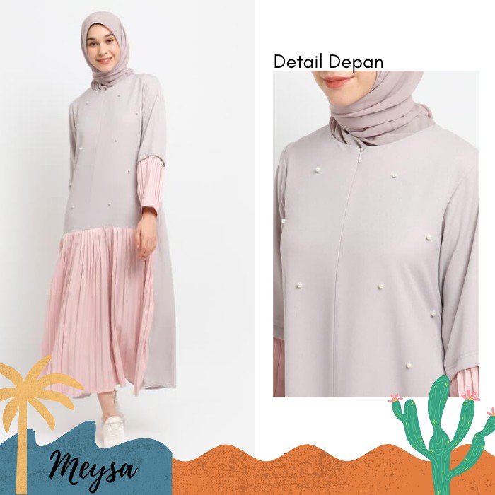 Gamis Polos Plisket Dres Remaja MK206 Dress Pesta Casual Gamis Simple Lebaran Remaja Terbaru ALEA