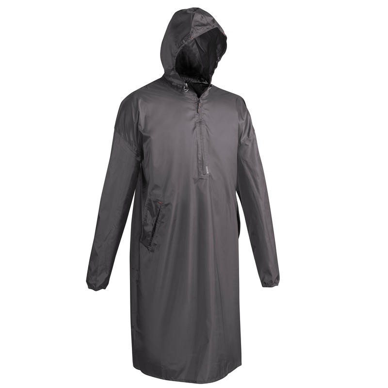 Decathlon Quechua Jas Hujan Poncho 40L - Abu-Abu Tua - 8302449 | Shopee