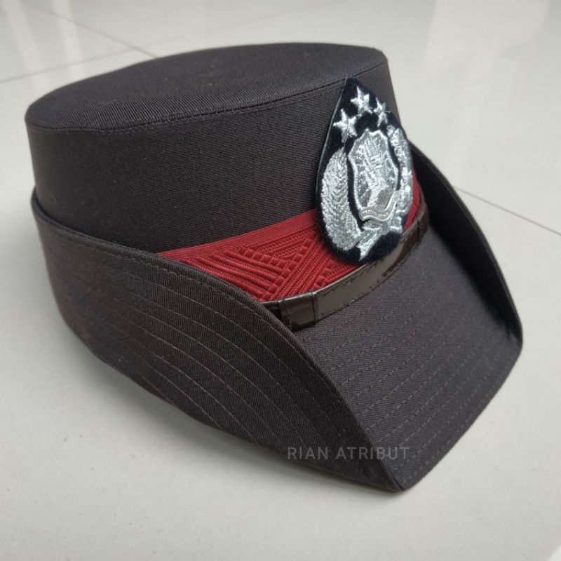 TOPI PET PDU POLWAN , PET PDU POLRI  BINTARA