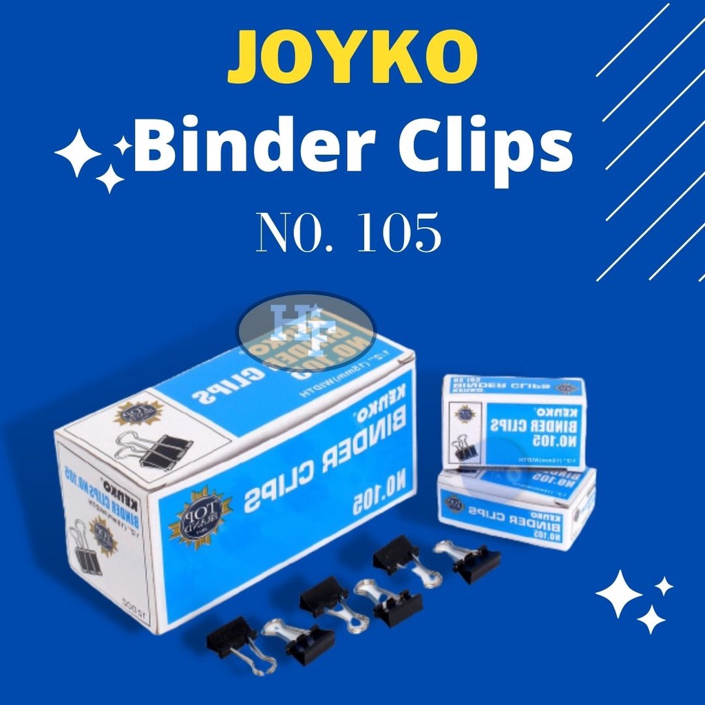 

Klip Kertas/Binder Clip/Clip/Binder Clips/Binder Clip 105/Buku/Alat Sekolah/Perlengkapan Sekolah/Alat Kantor/Clip Buku/Sekolah/Perlengkapan Buku/Jepitan Buku/Clip Joyko/Binder Clip Joyko/Joyko