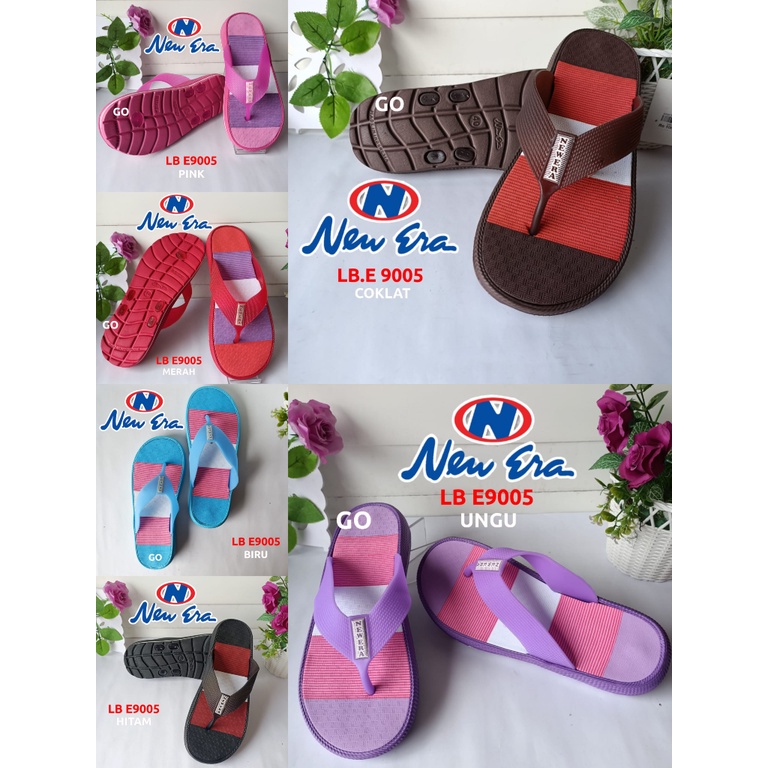 sogo New Era LB-E9005 Sandal Jepit Casual Wanita Motif Pelangi Sandal Jepit Karet Anti Air Terbaru Murah Nyaman Kekinian