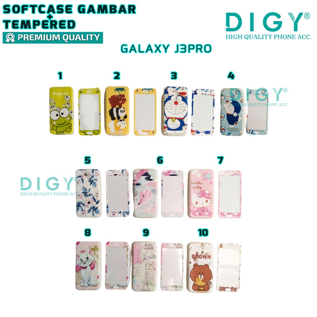 Casing Samsung J3 PRO J6  GRAND PRIME  J1 ACE J2 Iphone 7  IP 8 REDMI NOTE 5A S2 OPPO F7 Softcase Gambar Karakter Kartun Plus Tempered