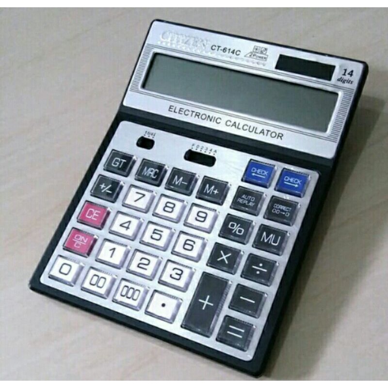 Kalkulator Citizen CT-614C 14Digit Kalkulator Besar//Kalkulator Dagang Tombol besar
