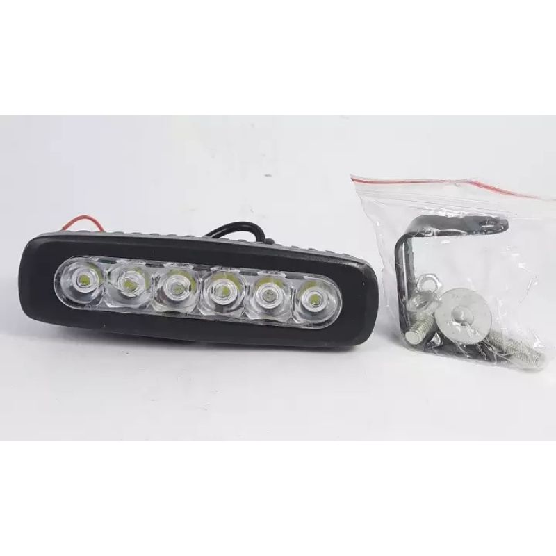 Lampu Tembak Sorot 24 Volt LED CWL 6 Mata Flash CREE Truk Bus Canter Tronton Running Lurus Laser Super Bright Offroad Truck Bis Fuso Bar Cree LightBar Work Light LedBar Panjang Motor Mobil UTV ATV Skuter Putih Waterproof 3 Mode