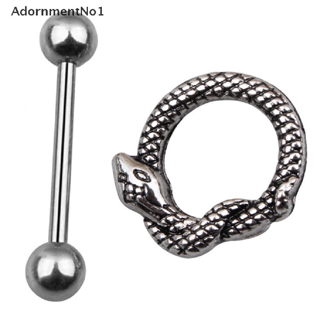 (AdornmentNo1) Anting Tindik Puting Bentuk Bulan Sabit Bahan Stainless Steel Untuk Wanita