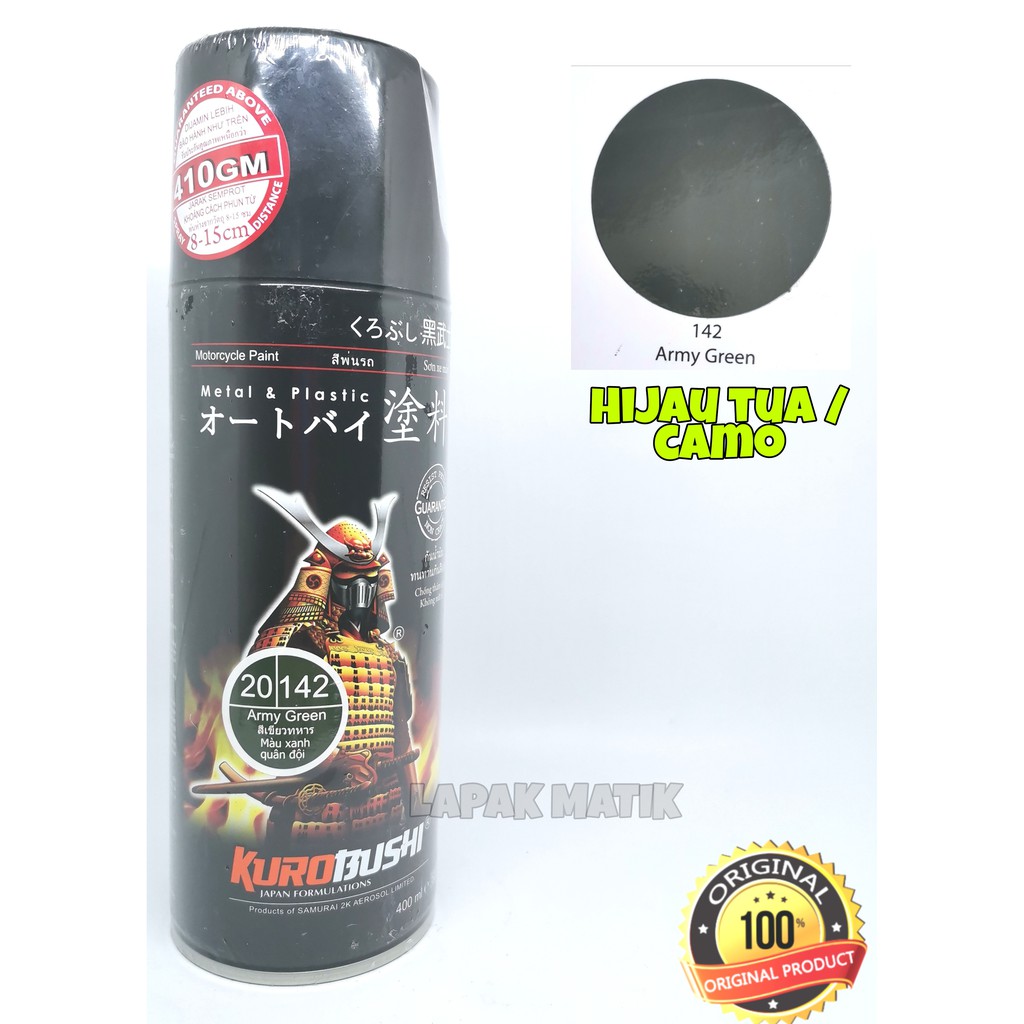 Pilok Samurai HIJAU CAMO ARMY GREEN 142 300ML