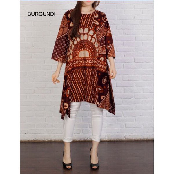 Tunik 5 tunik batik wanita jumbo bigsize tunik batik perempuan jumbo bigsize baju bayik wanita jumbo