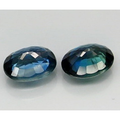 Match Pair Oval 6.5x5mm 1.88tcw Natural Unheated Blue Sapphire YZ698