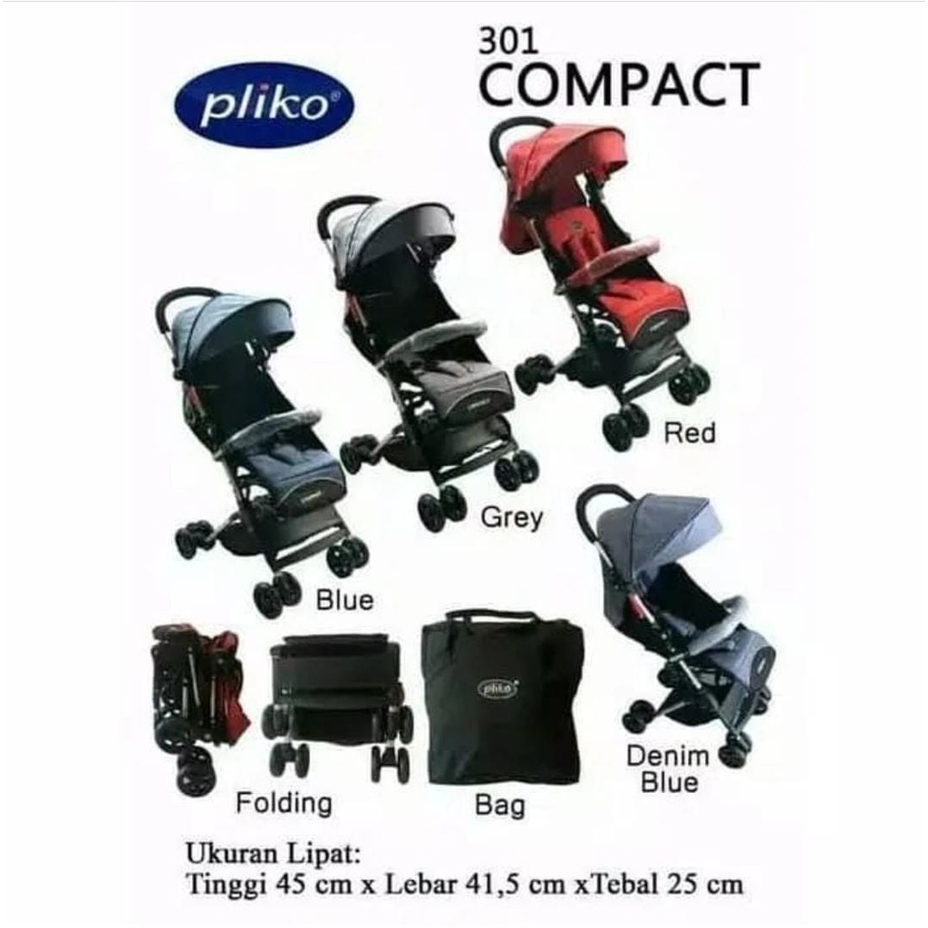 PLIKO STROLLER COMPACT 301 BISA LIPAT KECIL