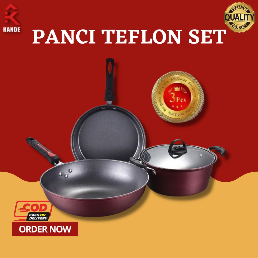 PANCI TEFLON / PANCI SET 3 PCS - PANCI TEFLON SET