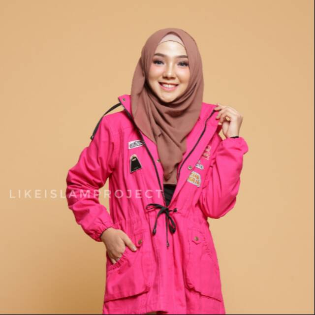 Parka Moslemah Twill Pink Jt. Like Islam Project