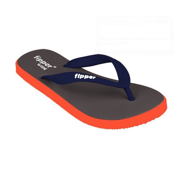 Sandal Fipper Wide Grey Orange Navy Original