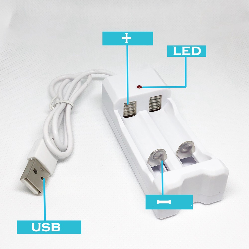 Charger Baterai USB 4 2 Slot Universal Untuk AA / AAA Ni-CD Ni-MH Cas